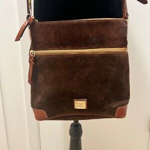 Dooney & Bourke Brown Suede Crossbody Bag – Like New